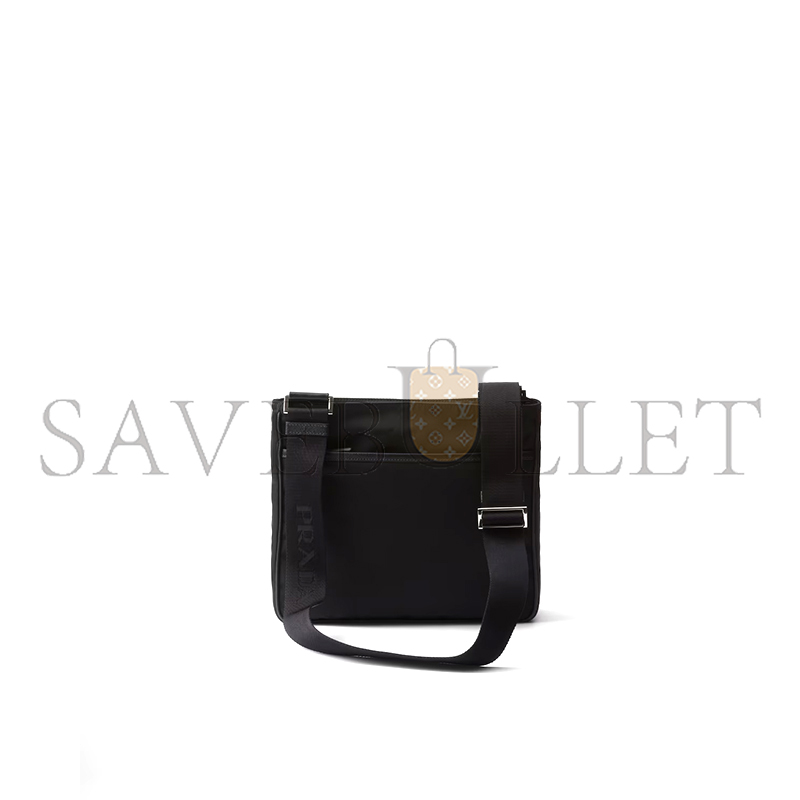 PRADA RE-NYLON AND SAFFIANO LEATHER SHOULDER BAG 2VH119 (26.5*24*7cm)